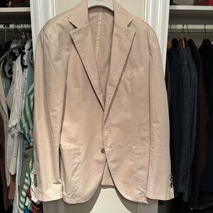 LBM 1911 - Garment -dyed Khaki Cotton Blazer (42R)